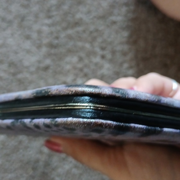 Purple multi animal print metallic wallet - Picture 13 of 17